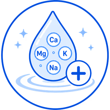Post-carbon polish re-introduces minerals like calcium, magnesium, potassium, and sodium for taste